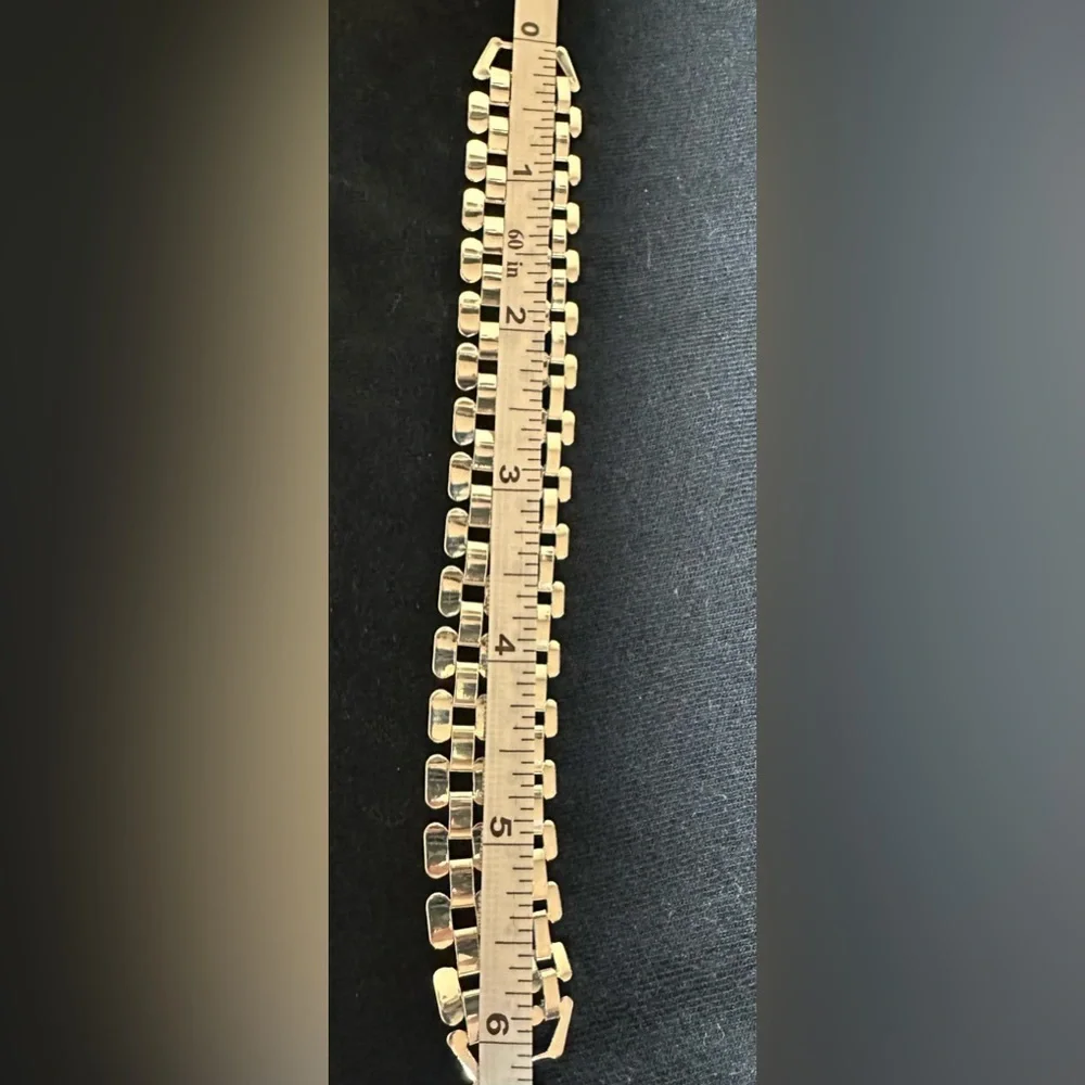 Stunning Wide 20mm Thick sterling filled Gate link bracelet